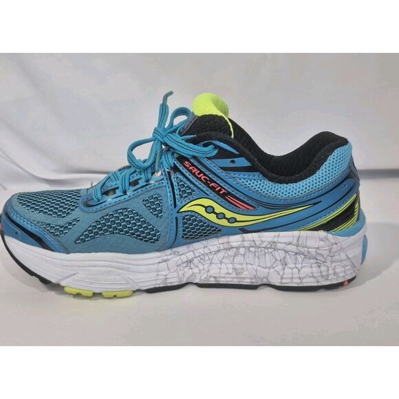 Saucony Omni 14 Power Grid Women's Running Shoe Blue Citron Sneakers US 7 - Picture 7 of 13